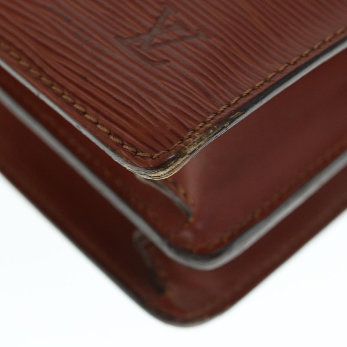 LOUIS VUITTON Epi Biface Hand Bag 2way Brown M52323 LV 63093