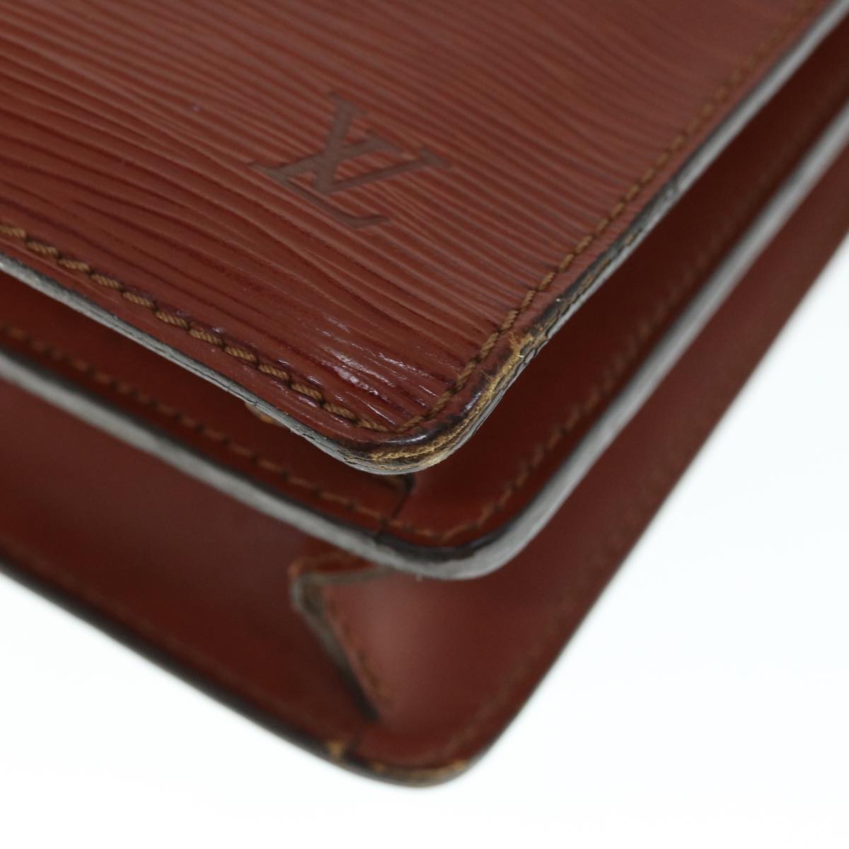LOUIS VUITTON Epi Biface Hand Bag 2way Brown M52323 LV 63093