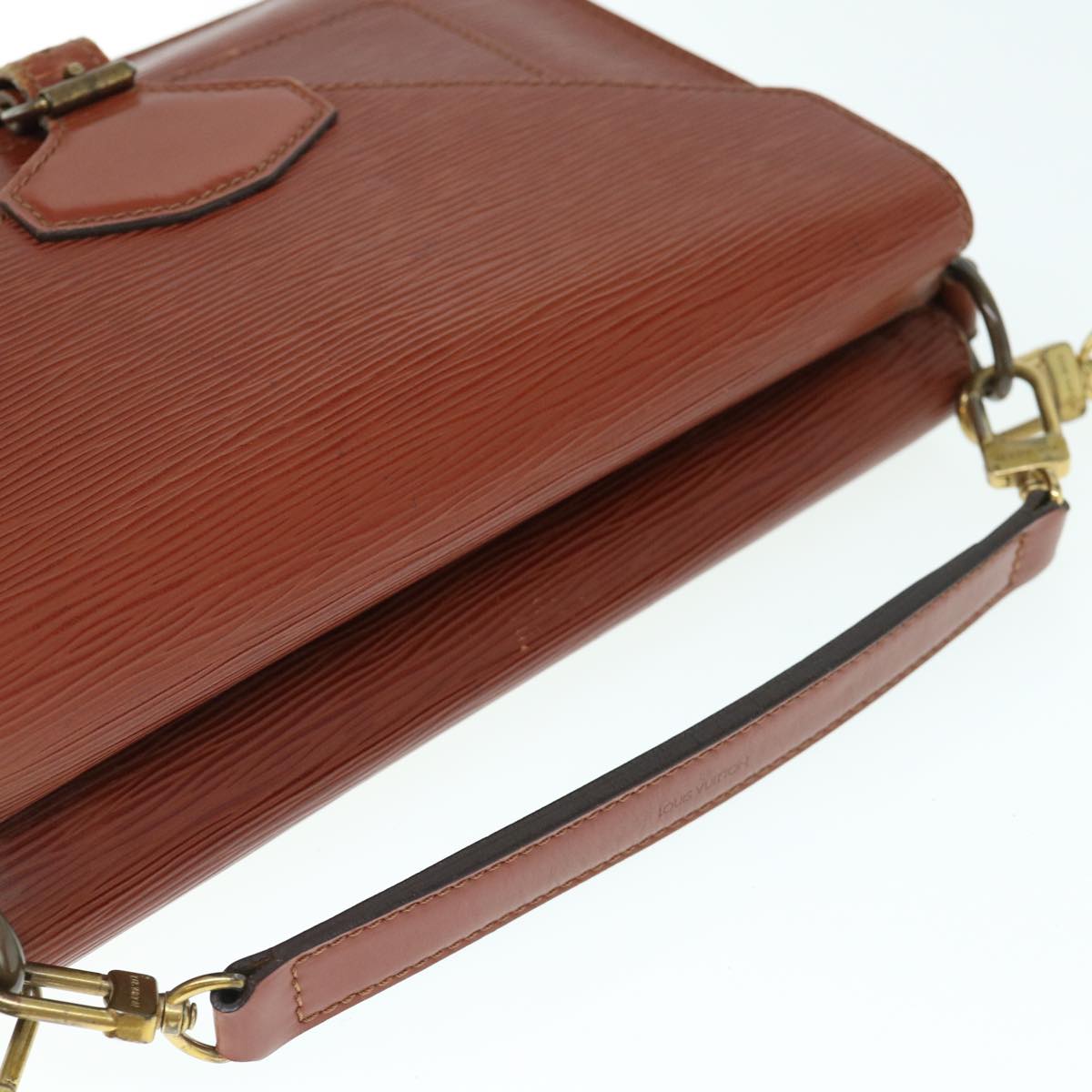 LOUIS VUITTON Epi Biface Hand Bag 2way Brown M52323 LV 63093