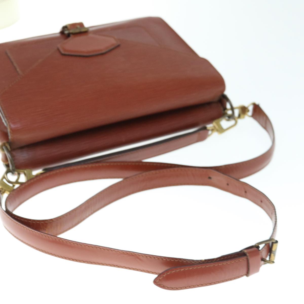 LOUIS VUITTON Epi Biface Hand Bag 2way Brown M52323 LV 63093