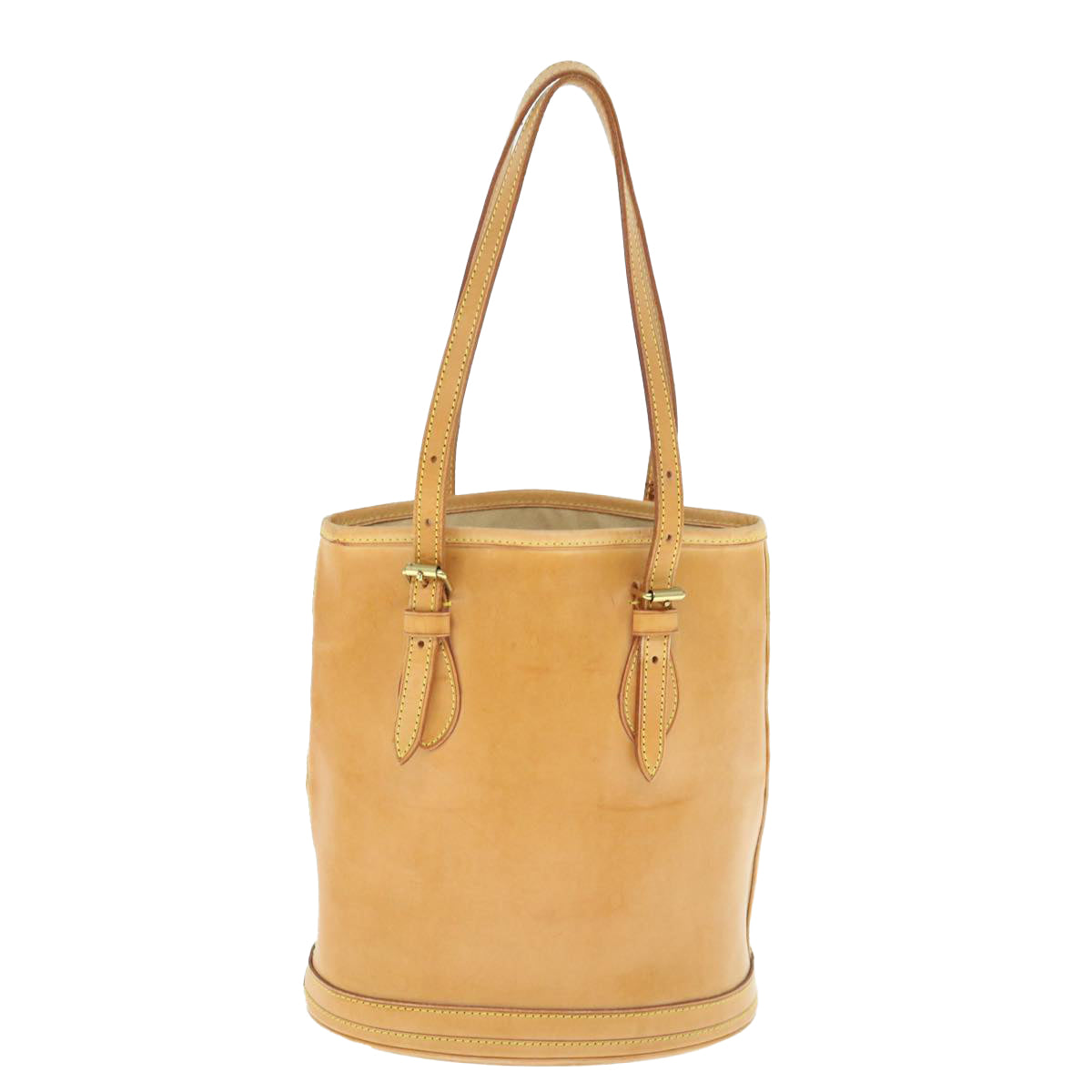 LOUIS VUITTON Nomad Leather Bucket PM Shoulder Bag Beige M85001 LV 63095