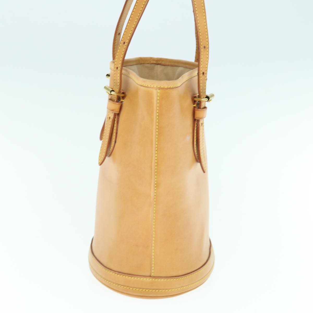 LOUIS VUITTON Nomad Leather Bucket PM Shoulder Bag Beige M85001 LV 63095