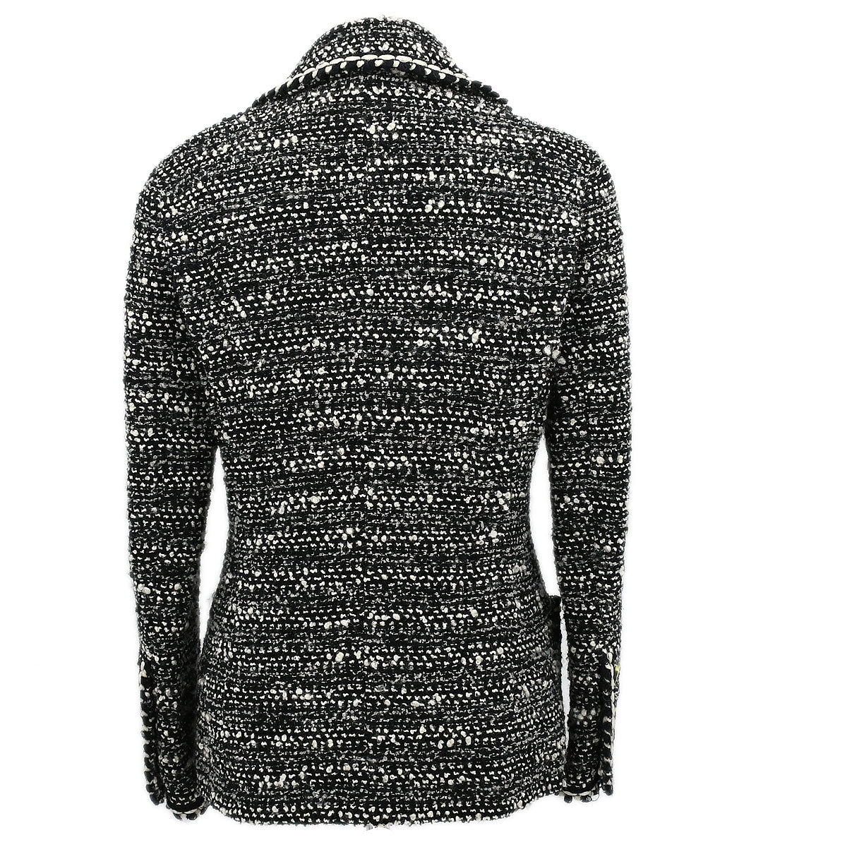 Luxury Chanel Fall 1994 single-breasted tweed boucle jacket #40