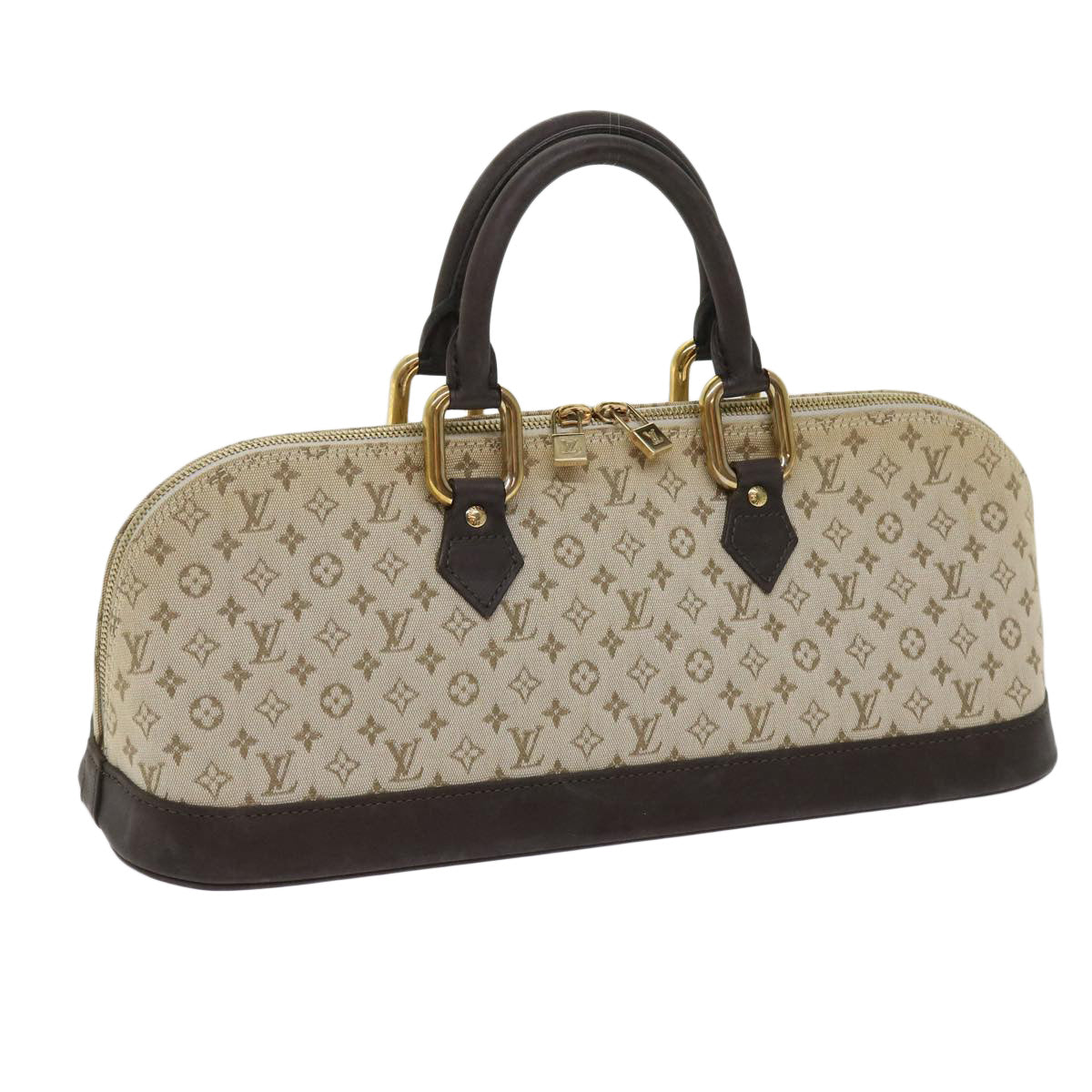 LOUIS VUITTON Monogram Mini Alma Ron Hand Bag Khaki M92206 LV 63106
