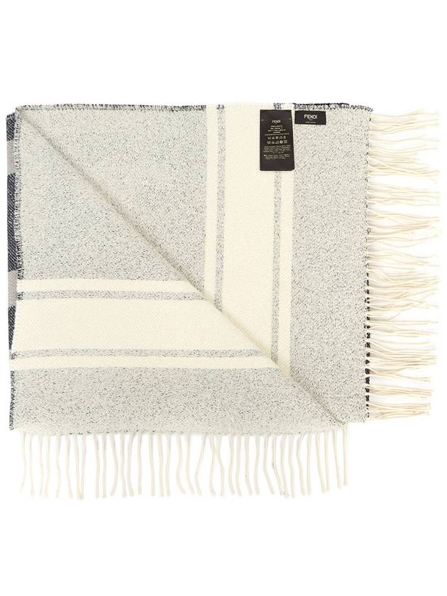 Luxury Fendi Cotton Beach Muffler Blue
