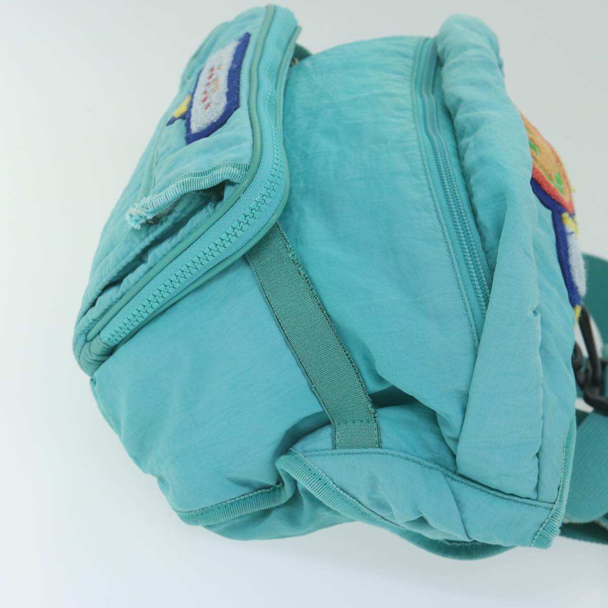 GUCCI Shoulder Bag Nylon Turquoise Blue 536842  63198