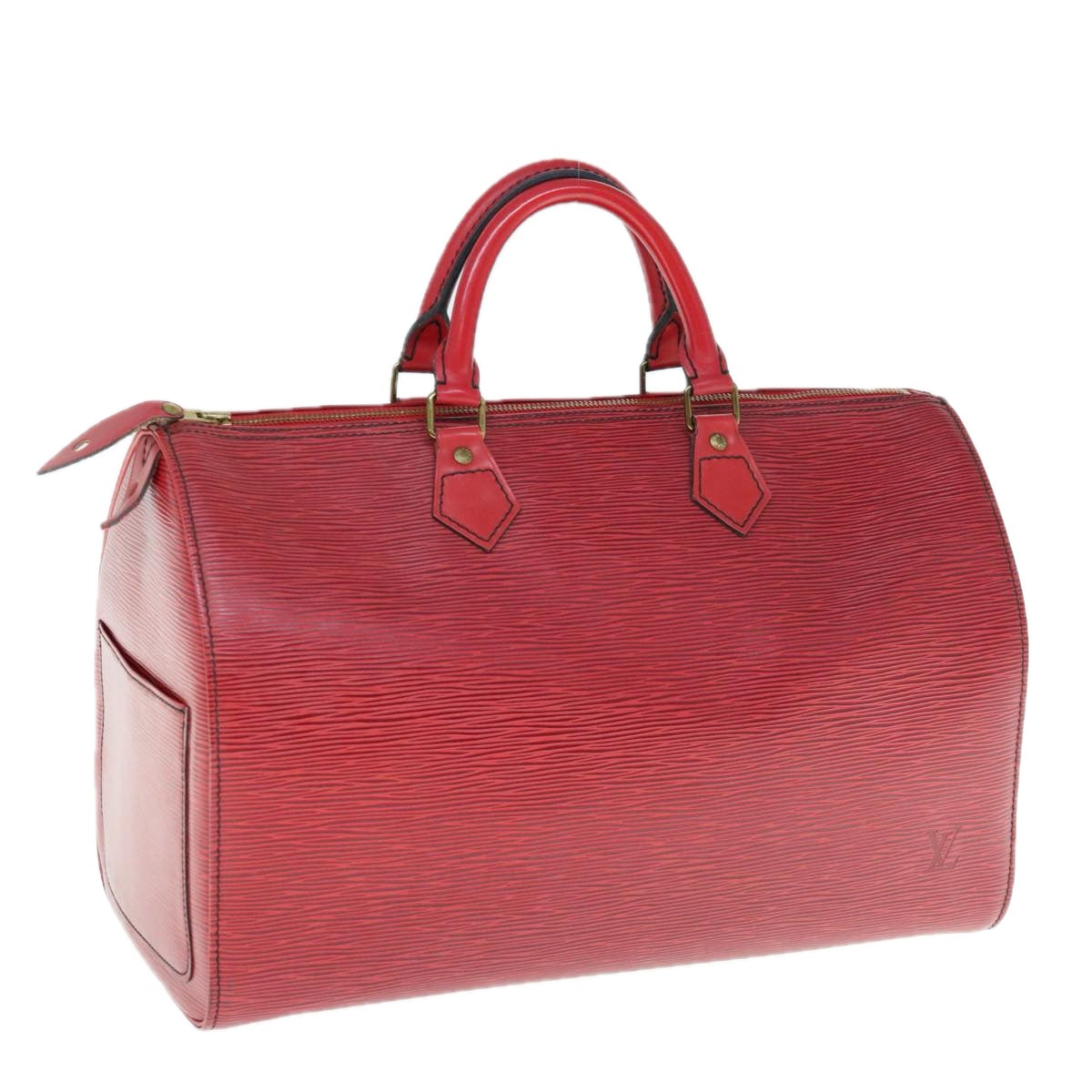 LOUIS VUITTON Epi Speedy 35 Hand Bag Castilian Red M42997 LV 63202