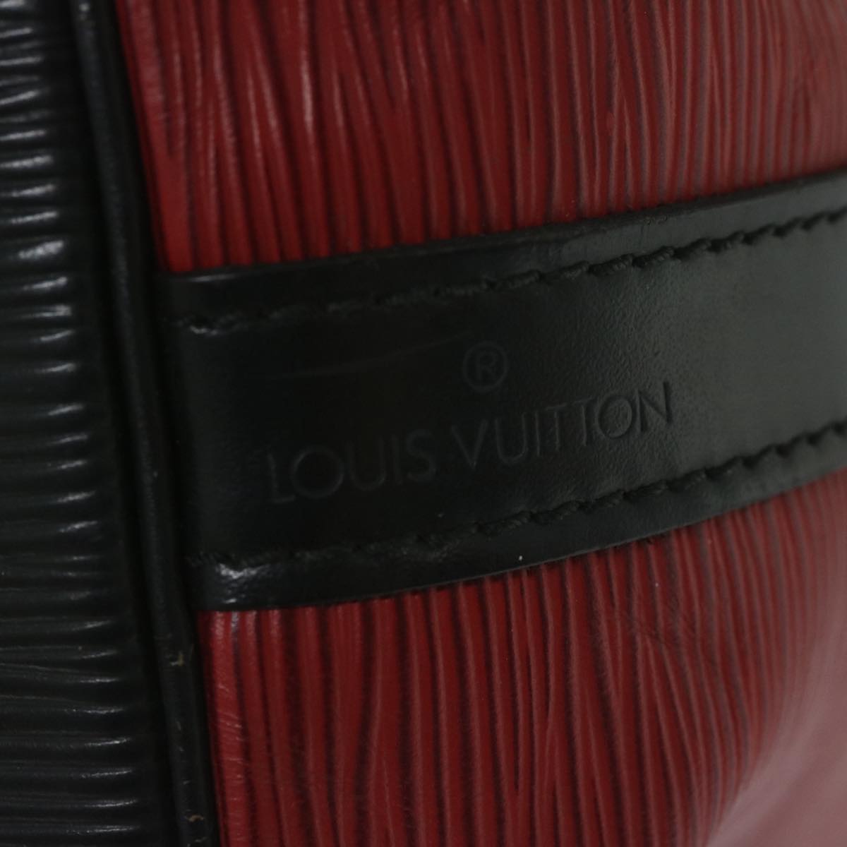LOUIS VUITTON Epi Petit Noe Shoulder Bag Bicolor Black Red M44172 LV 63243