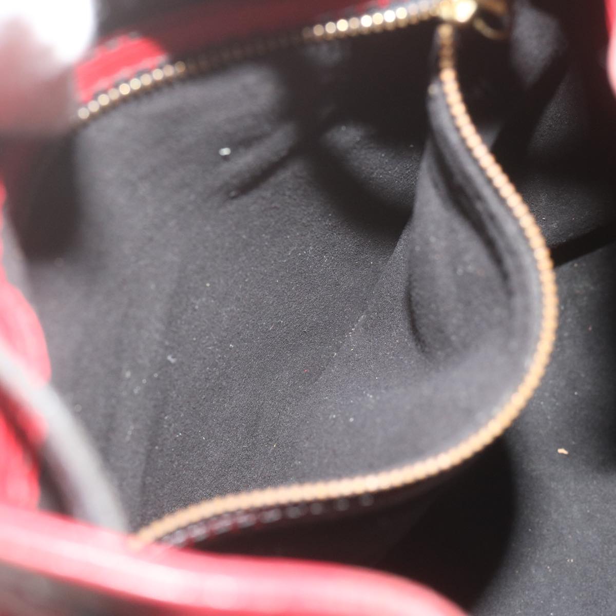 LOUIS VUITTON Epi Petit Noe Shoulder Bag Bicolor Black Red M44172 LV 63243