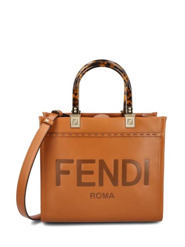 Luxury Fendi Sunshine Small Tote Bag Brown