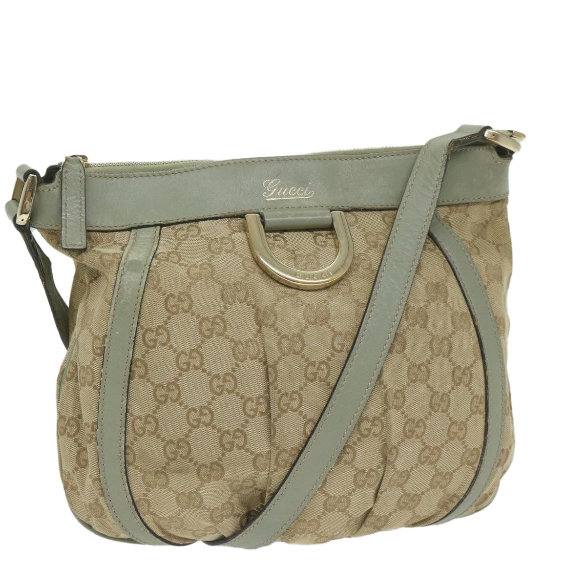 GUCCI GG Canvas Shoulder Bag Beige 203257  63391