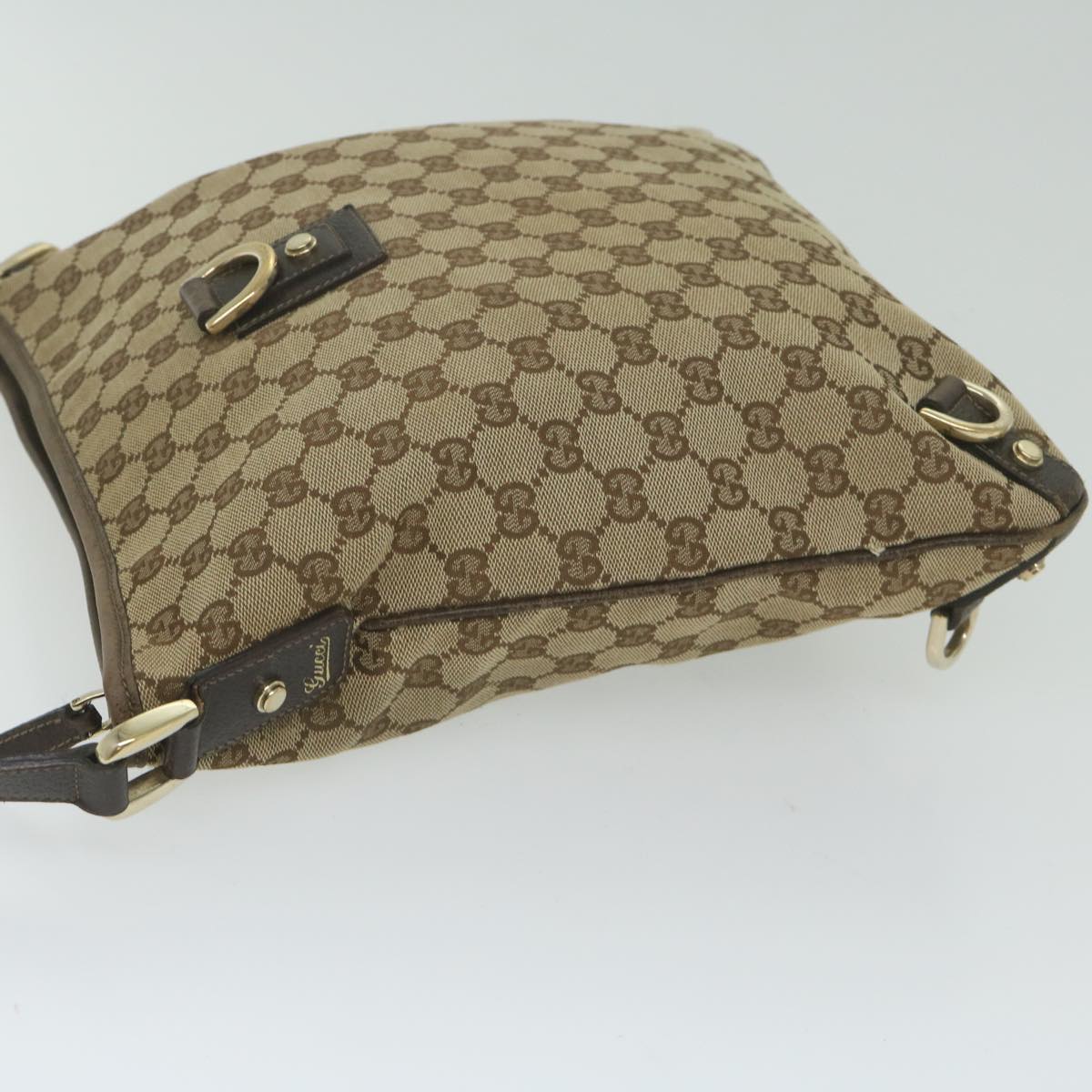 GUCCI GG Canvas Shoulder Bag Beige 130942  63392