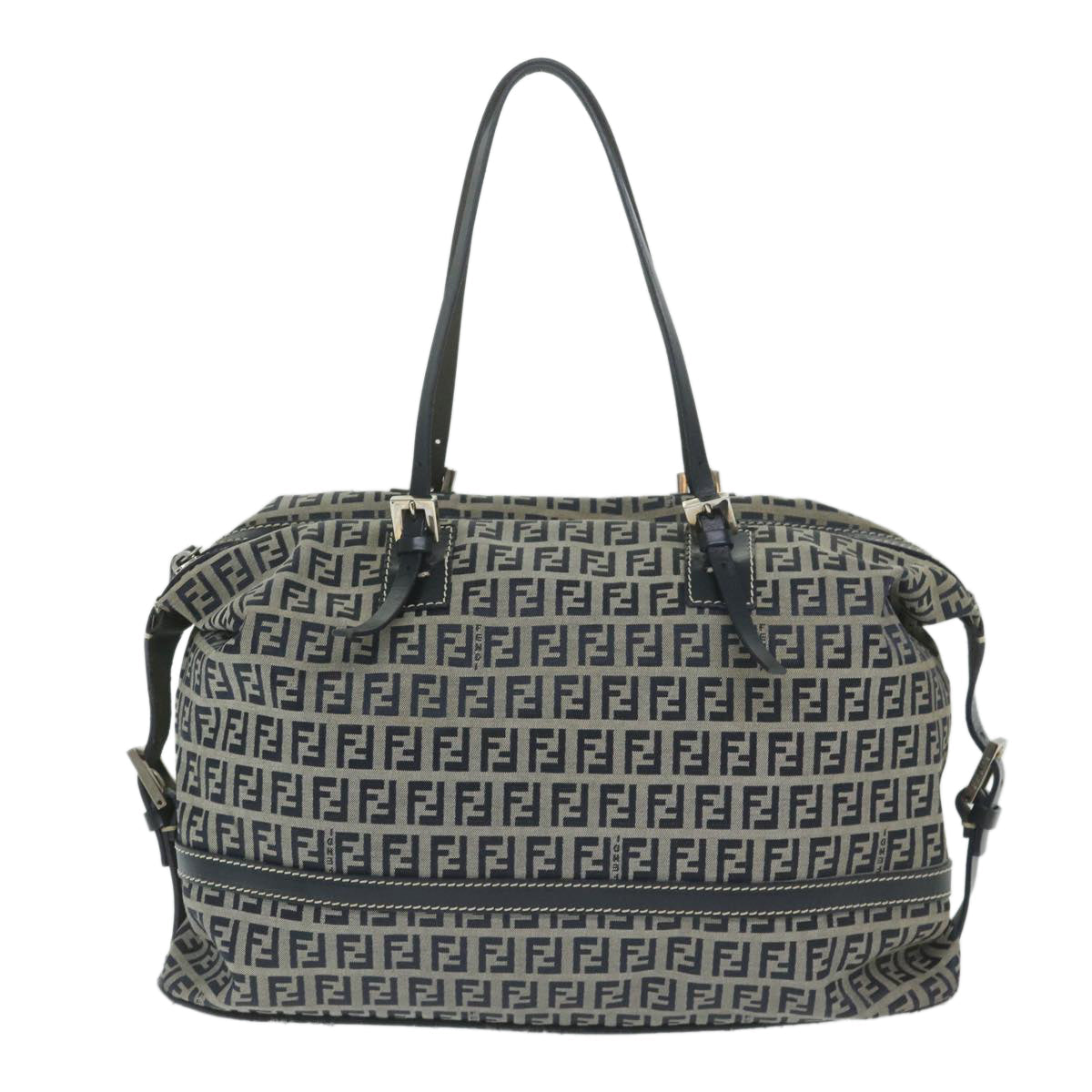 Luxury FendiZucchino Canvas Shoulder Bag Navy63396