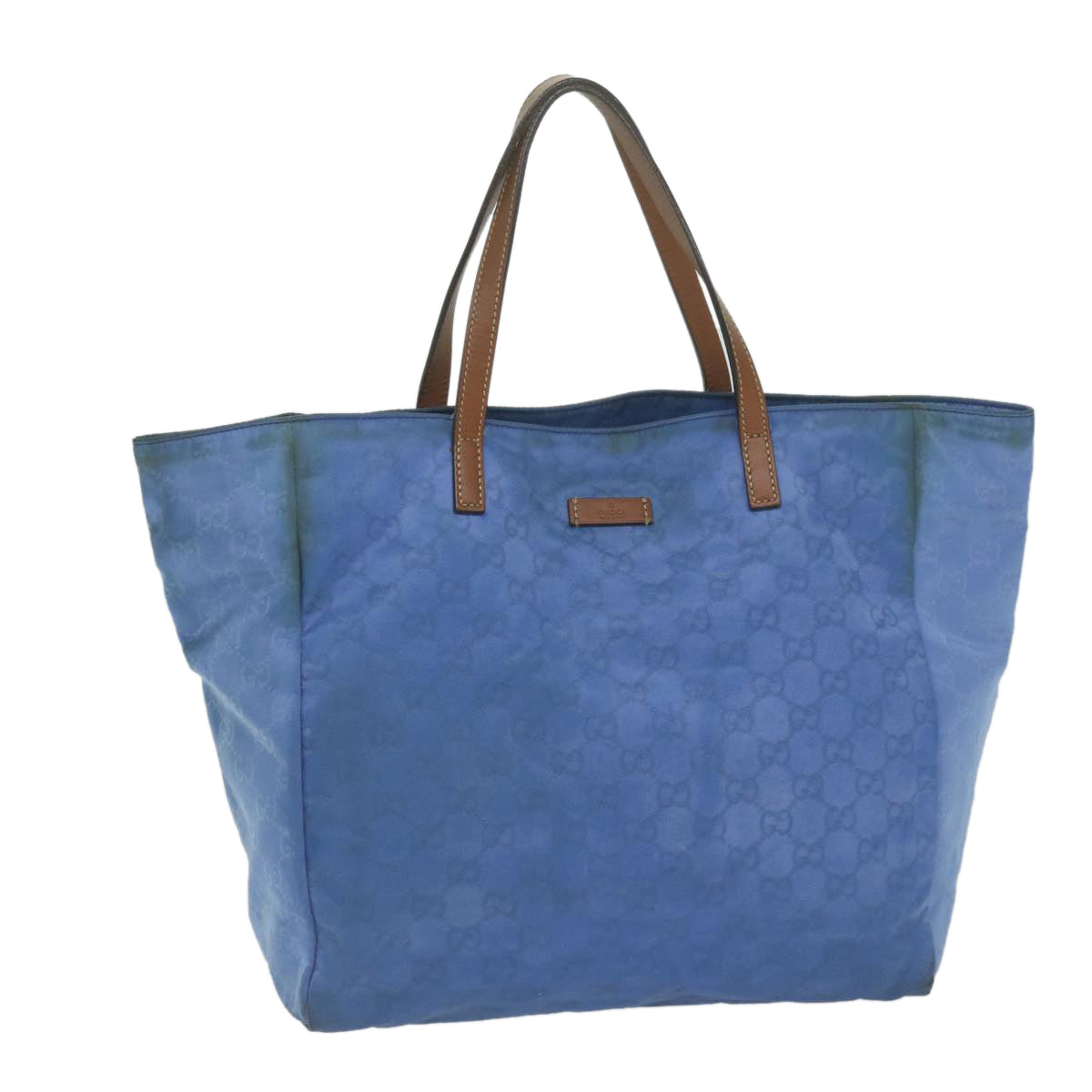 GUCCI GG Canvas Tote Bag Nylon Blue  63547