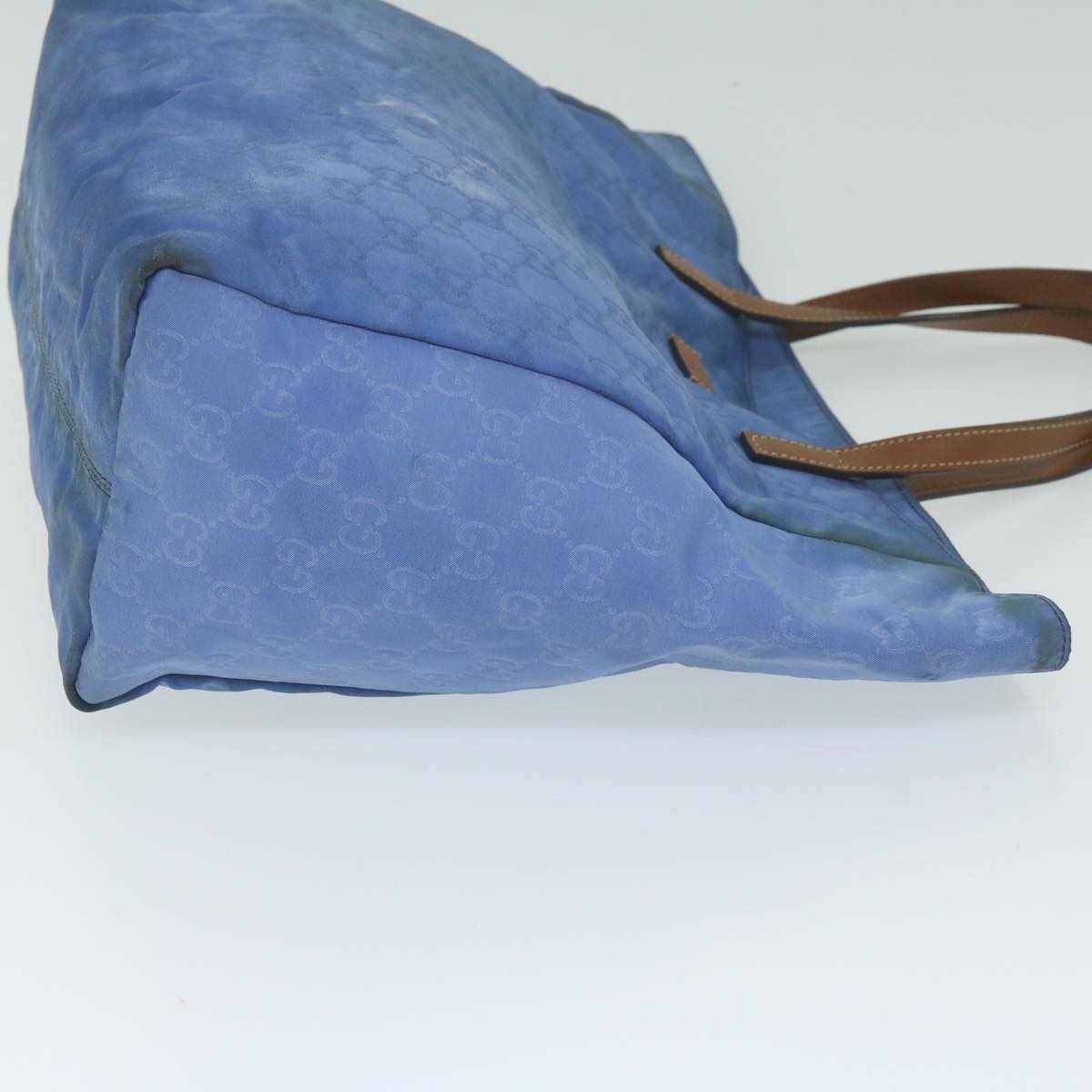 GUCCI GG Canvas Tote Bag Nylon Blue  63547