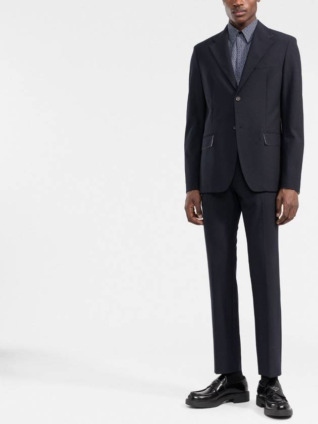 Luxury Fendi Men's Silk Long Sleeve Shirt Blue