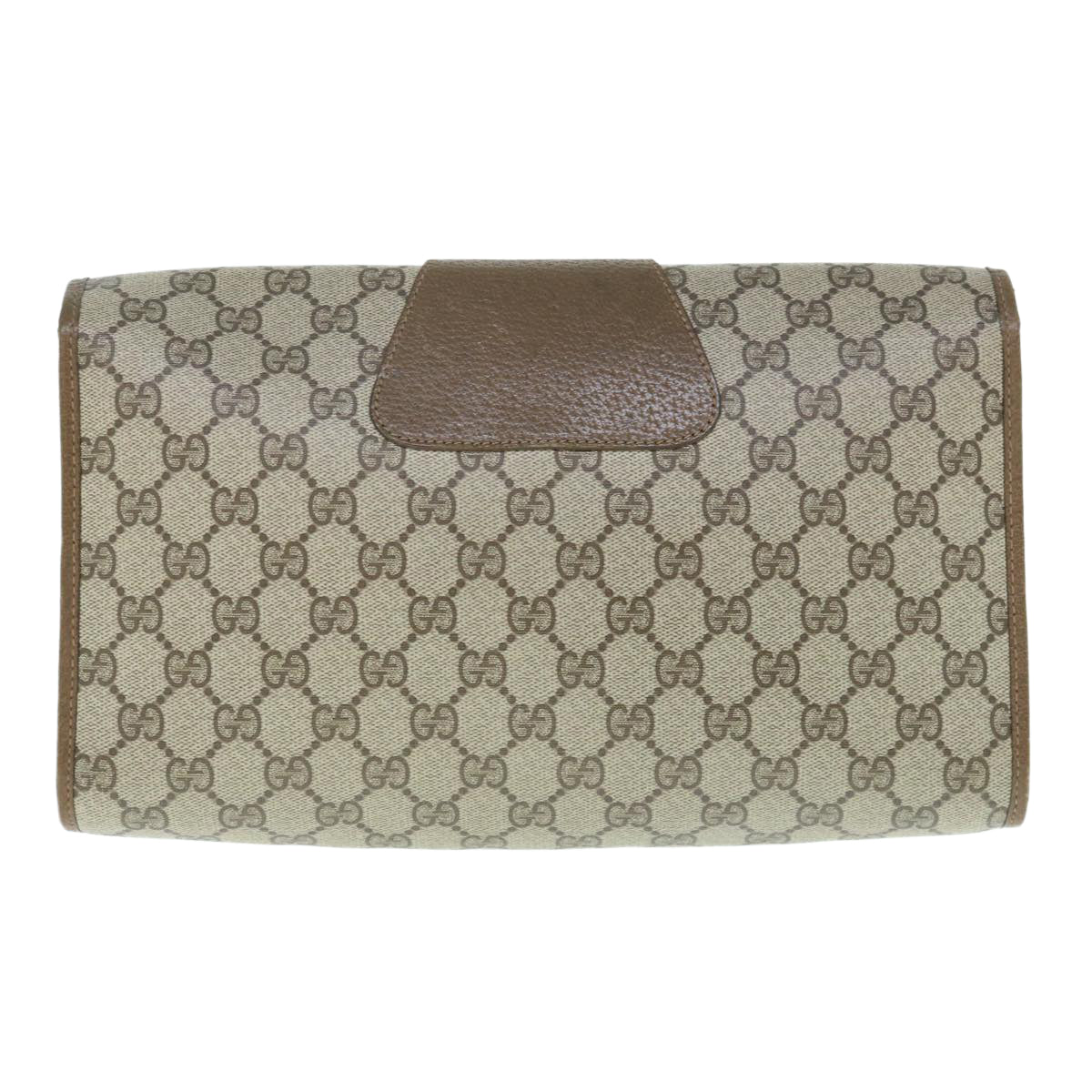 GUCCI Web Sherry Line GG Supreme Clutch Bag Beige Red Green 89 01 031  63621