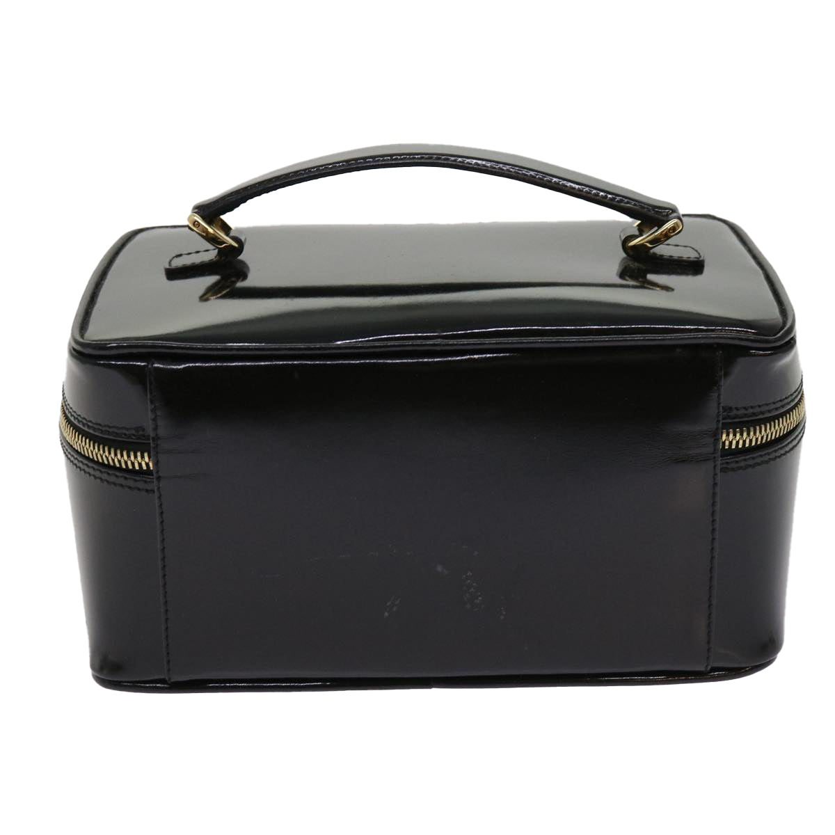 GUCCI Vanity Bamboo Cosmetic Pouch Patent leather Black 032 1705 0150  63625