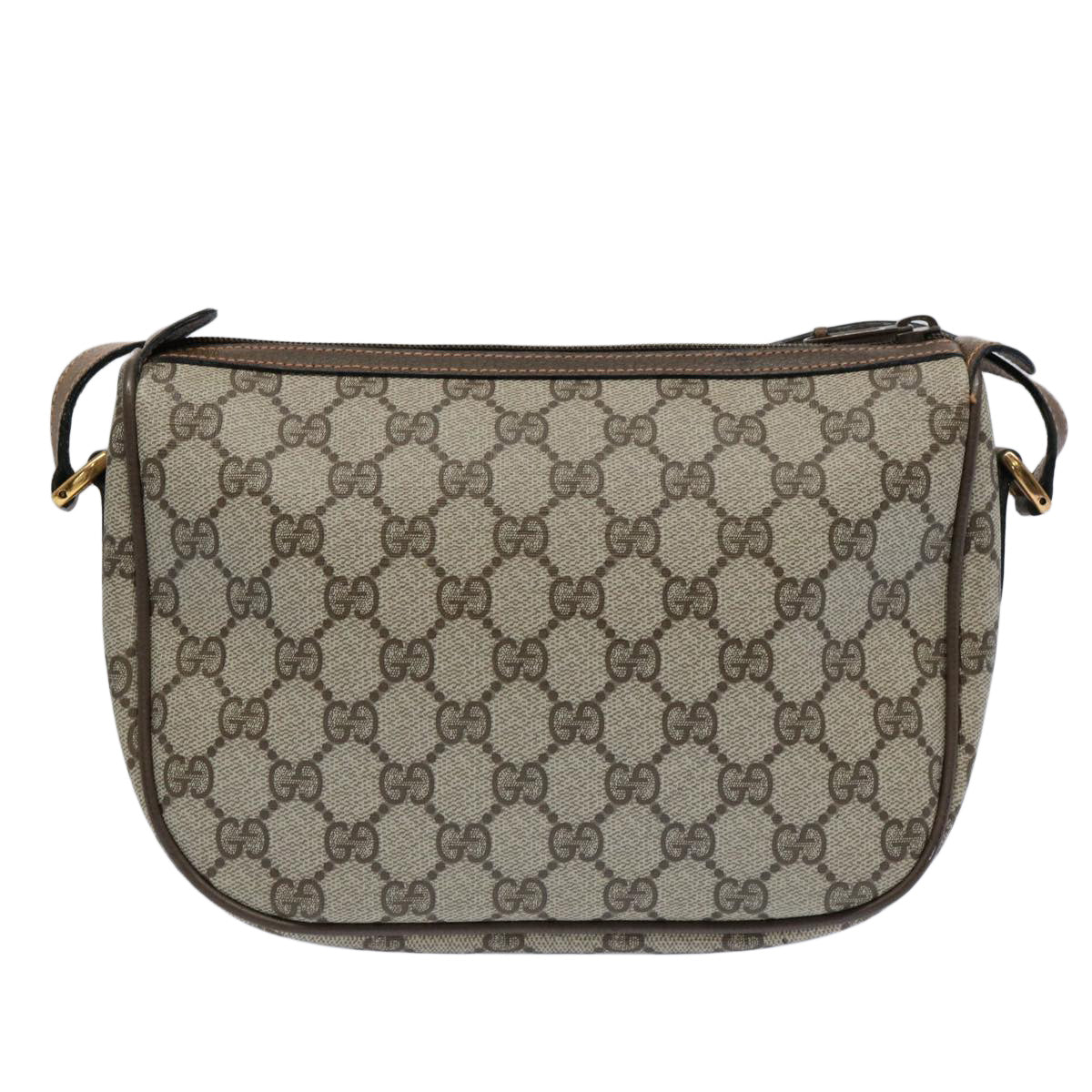GUCCI GG Supreme Web Sherry Line Shoulder Bag Beige Red 89 02 032  63678
