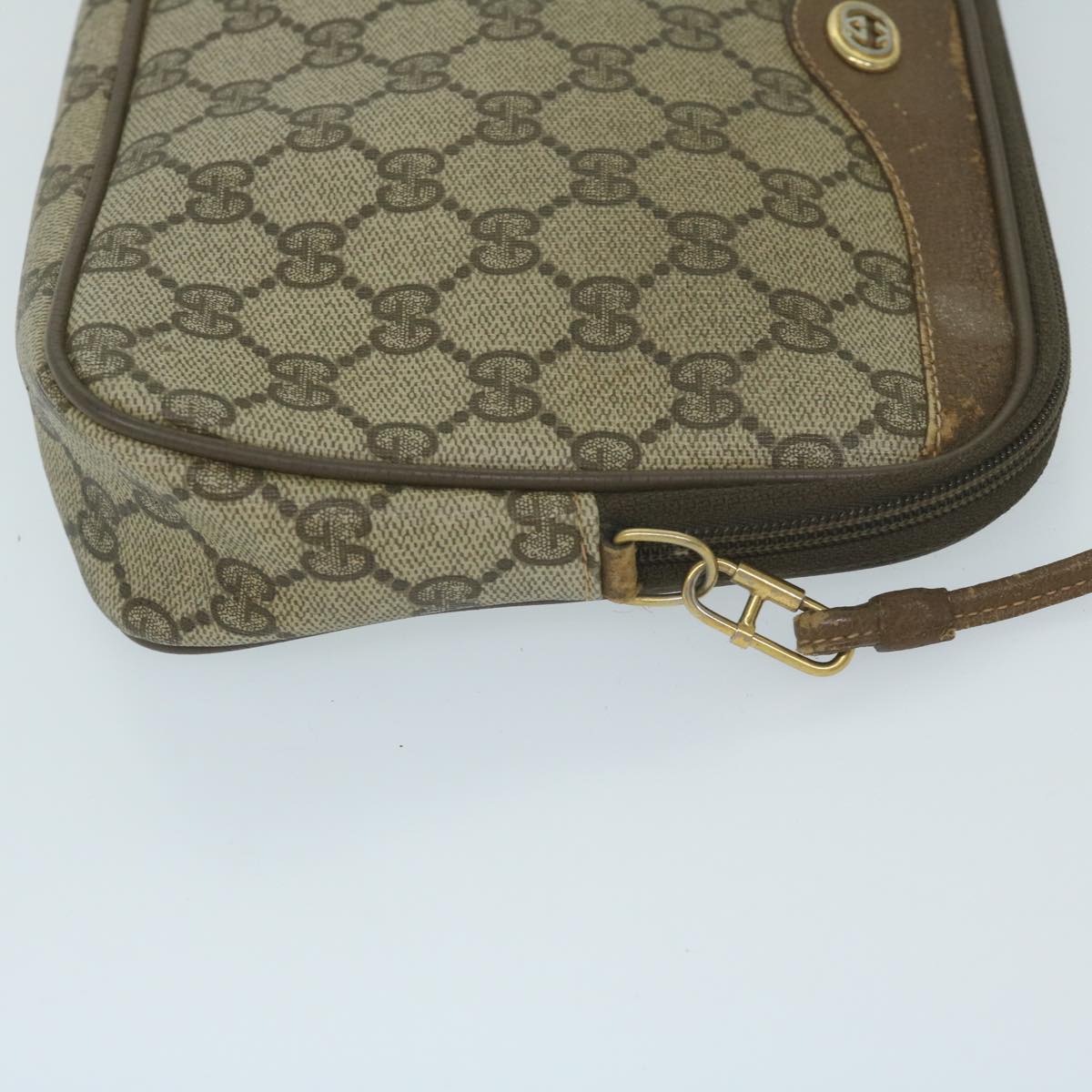 GUCCI GG Supreme Shoulder Bag PVC Leather Beige 56 02 068  63794