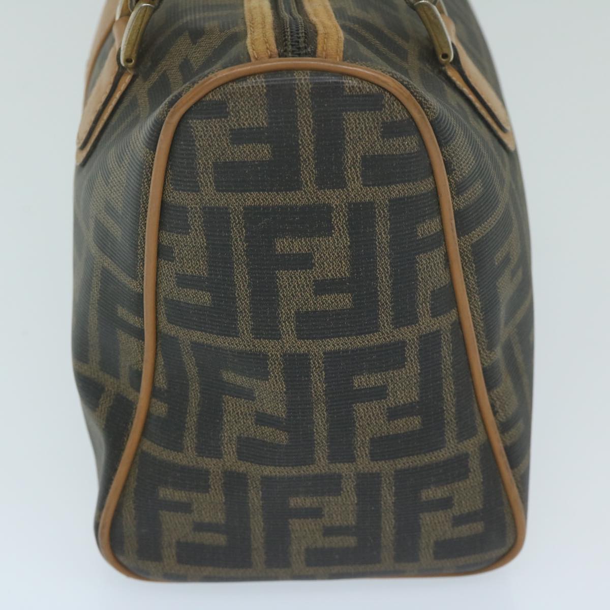 Luxury FendiZucca Canvas Hand Bag Black Brown63796