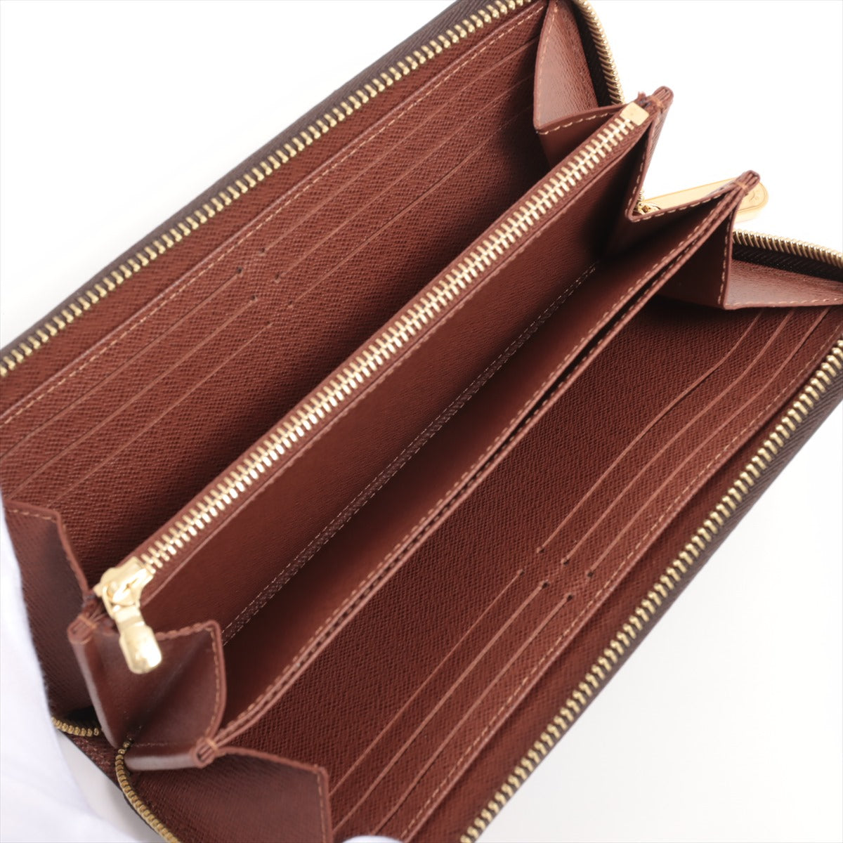 Louis Vuitton Monogram Zippyr Wallet M42616 Brown Round Zipper Wallet