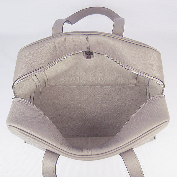 Luxury Hermes Togo leather handbag H2802 grey