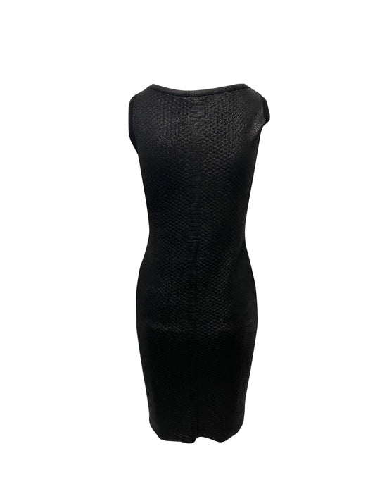 Luxury Gucci Trending 2025 Sleeveless Knit Midi Dress in Black Silk