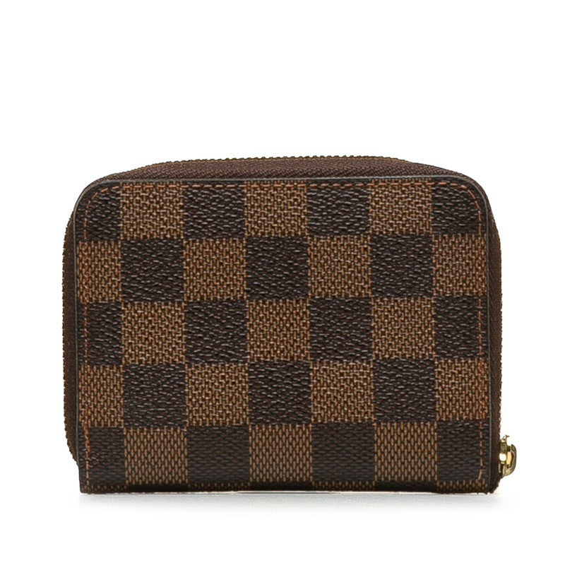 Louis Vuitton Damier Zippy Coinpace Coin Case N63070 Brown PVC Leather  Louis Vuitton