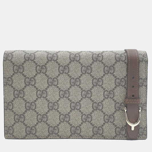 Luxury Gucci Trending 2025 Beige/Brown GG Canvas Mini Chain Crossbody Bag