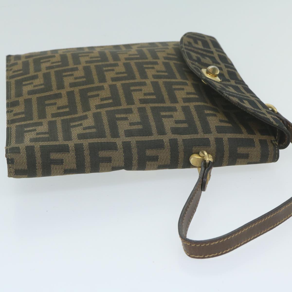 Luxury FendiZucca Canvas Hand Bag Black Brown64269