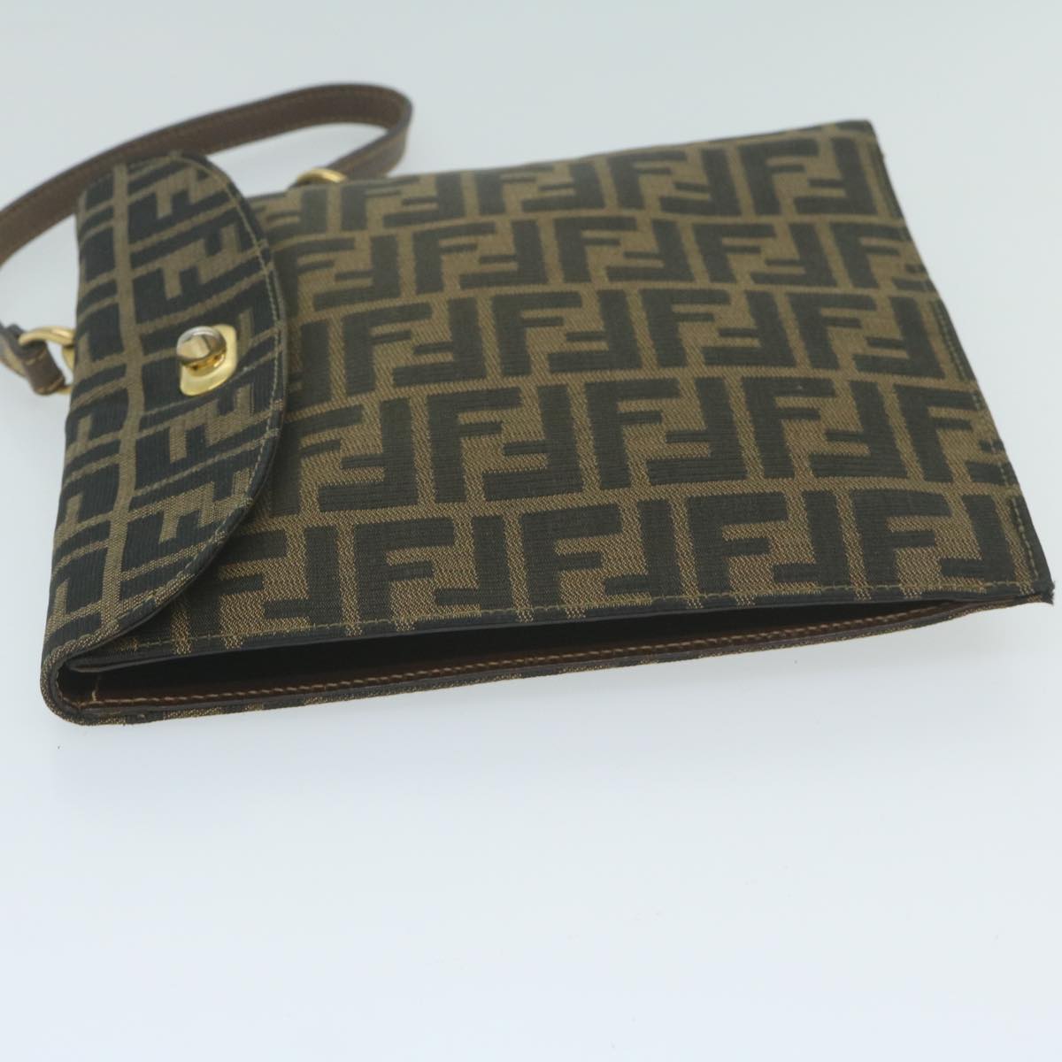 Luxury FendiZucca Canvas Hand Bag Black Brown64269