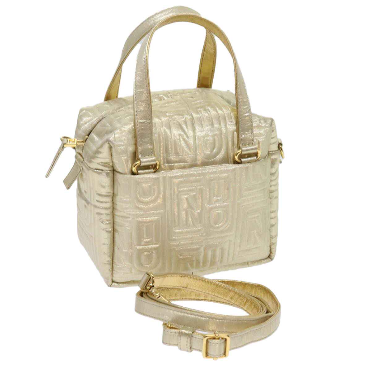 Luxury FendiHand Bag Nylon 2way Gold64326
