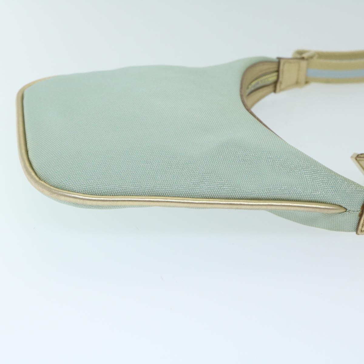 GUCCI Sherry Line Shoulder Bag Canvas Beige Light Blue 005 0814  64388