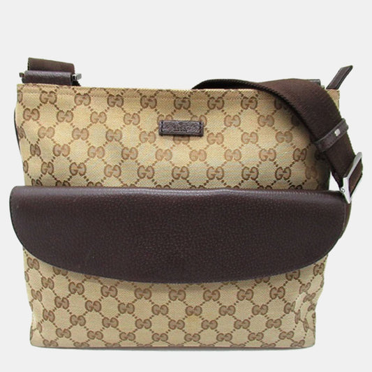 Luxury Gucci Trending 2025 Brown Canvas GG Canvas Crossbody Bag