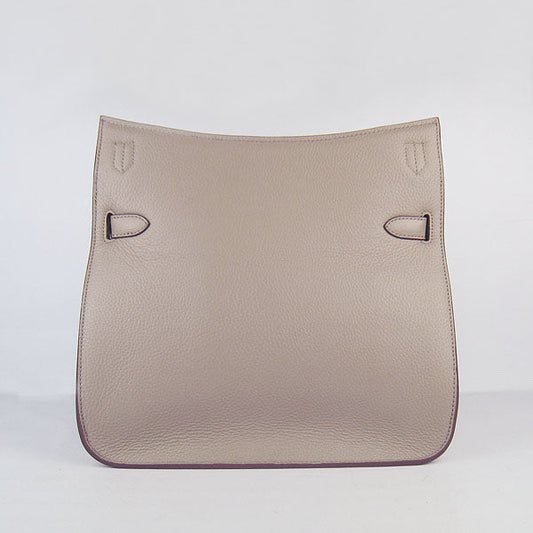 Luxury Hermes Leather Shoulder bag H6508 grey golden