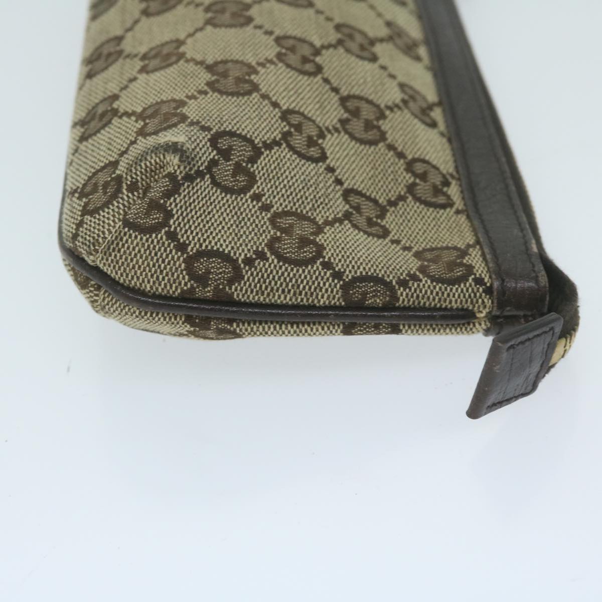 GUCCI GG Canvas Web Sherry Line Pouch Beige Red Green 152507  64507