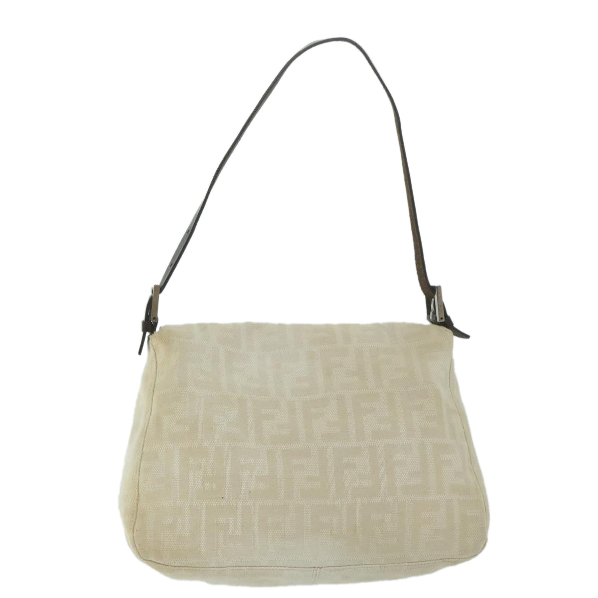 Luxury FendiZucca Canvas Mamma Baguette Shoulder Bag Beige64596