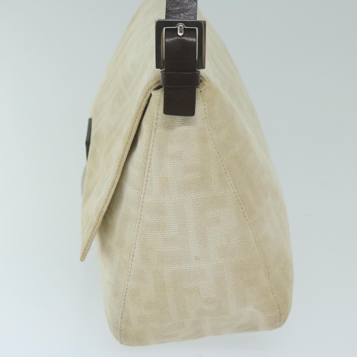 Luxury FendiZucca Canvas Mamma Baguette Shoulder Bag Beige64596