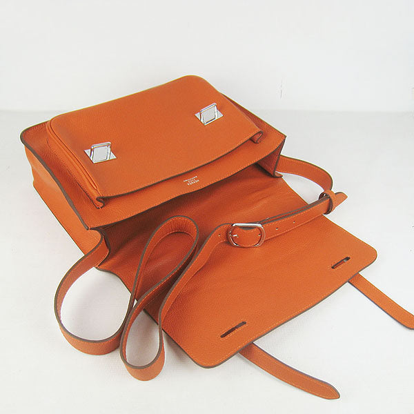 Luxury Hermes Steve H2810 Cow Leather Orange