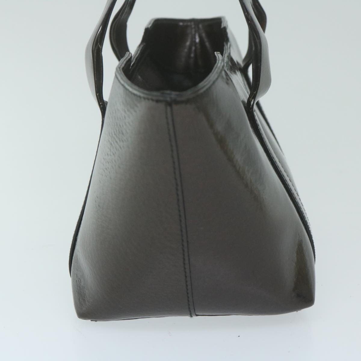 GUCCI Hand Bag Enamel Brown  64632