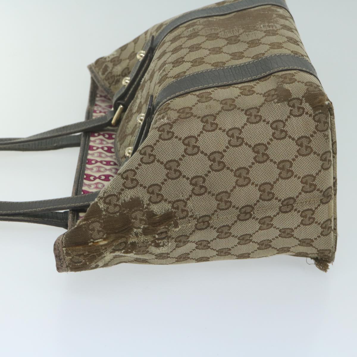 GUCCI GG Canvas Tote Bag Beige 170898  64653