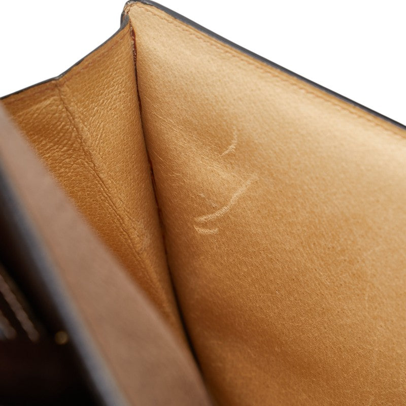 Gucci Leather Emblem Logo Briefcase