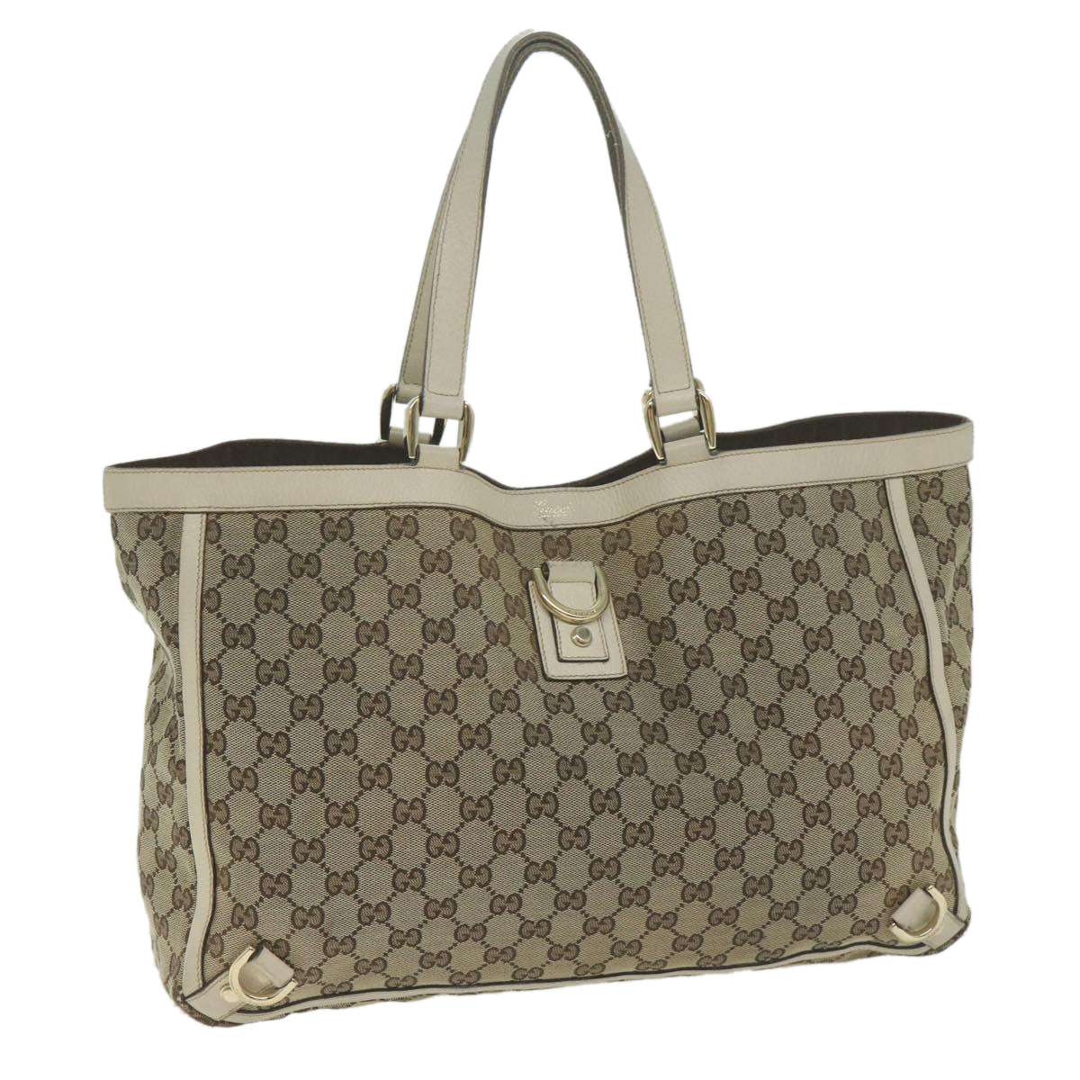 GUCCI GG Canvas Tote Bag Beige 141472  64769