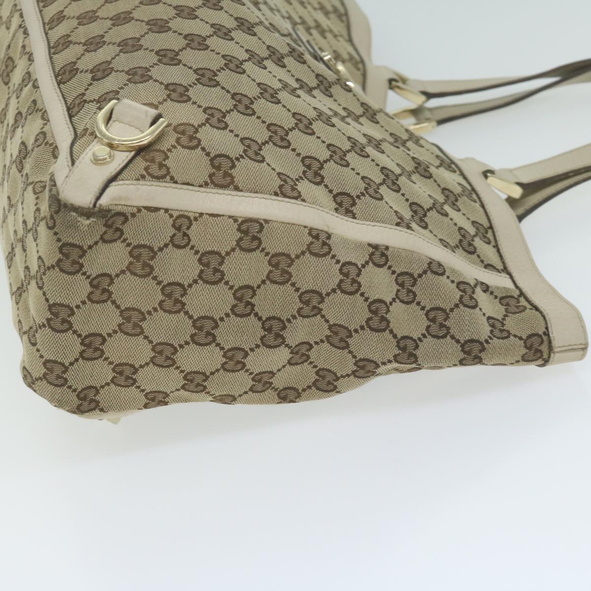 GUCCI GG Canvas Tote Bag Beige 141472  64769