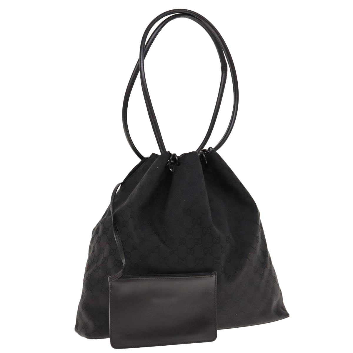 GUCCI GG Canvas Shoulder Bag Black 90640  64772