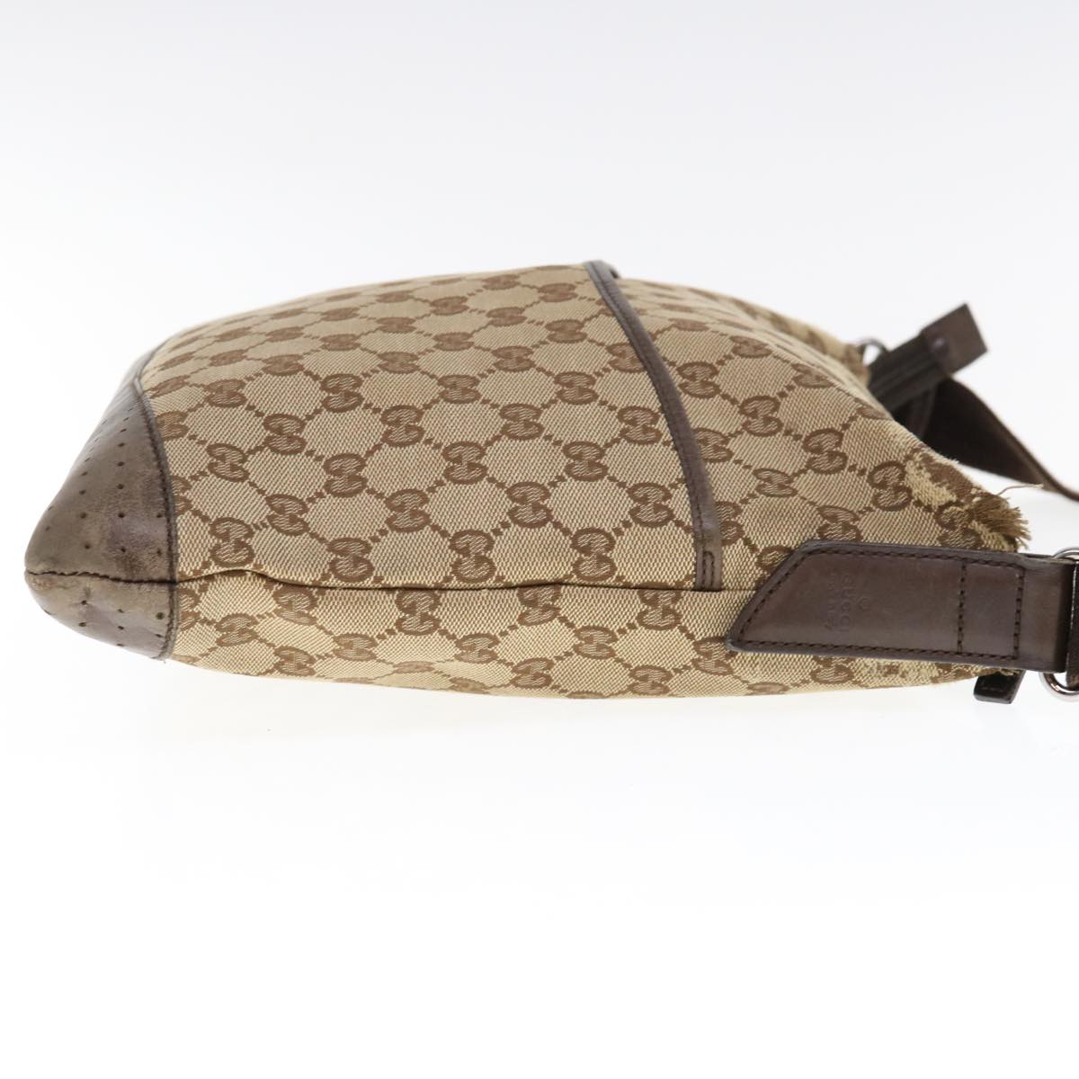 GUCCI GG Canvas Shoulder Bag Beige 145857  64778