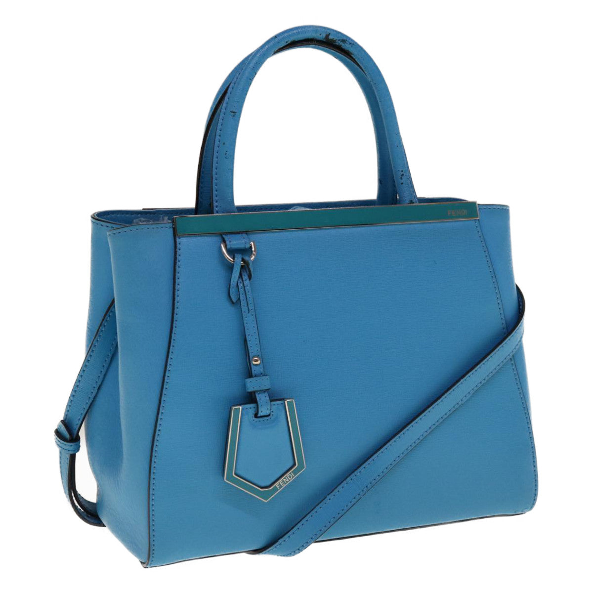 Luxury FendiPetite To Jules Hand Bag Leather 2way Light Blue64810