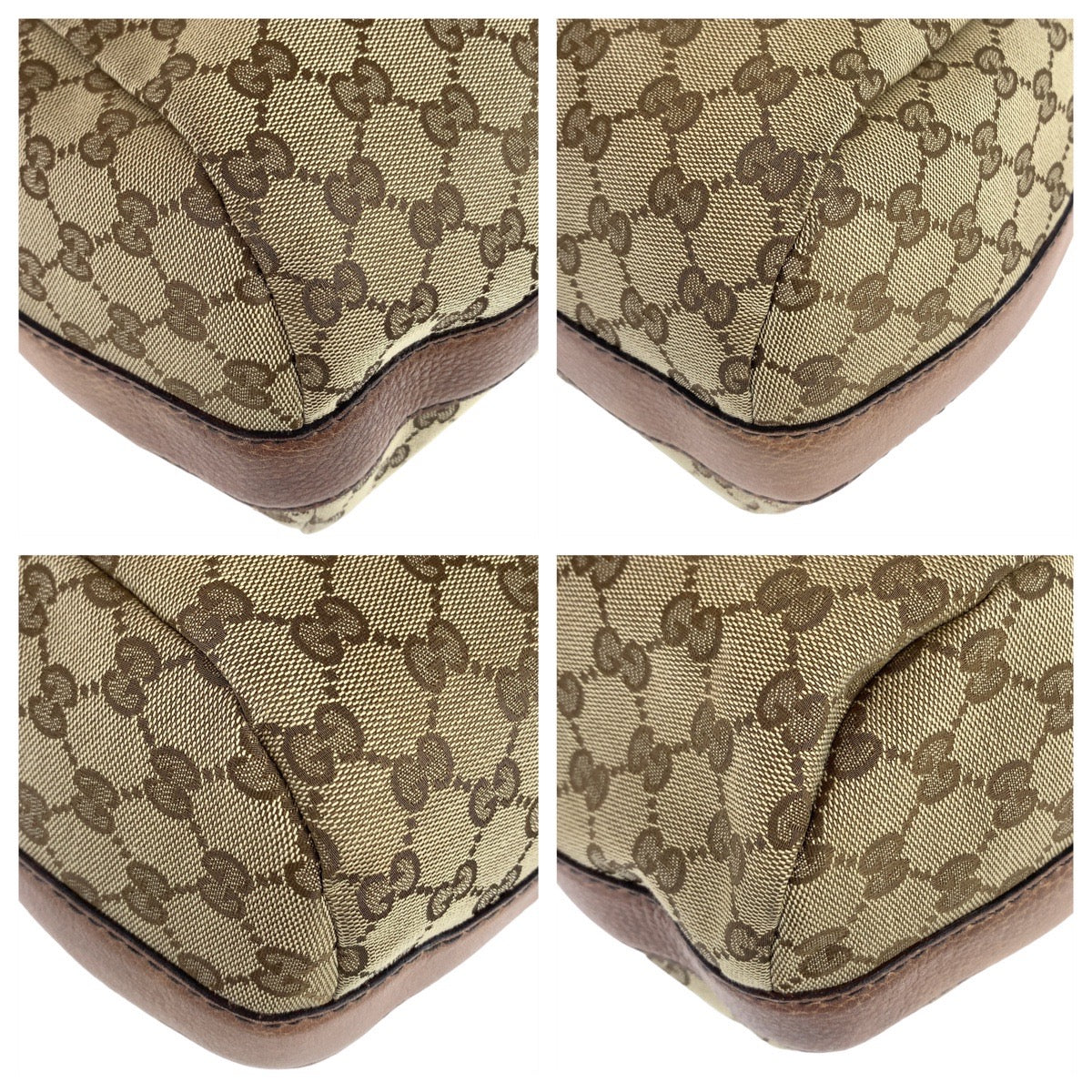 Luxury Gucci Trending 2025 Bamboo GG Canvas Leather Shoulder Bag