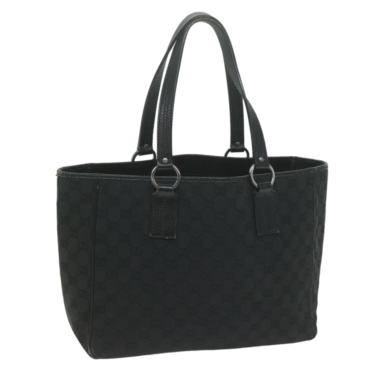 GUCCI GG Canvas Tote Bag Black  64873